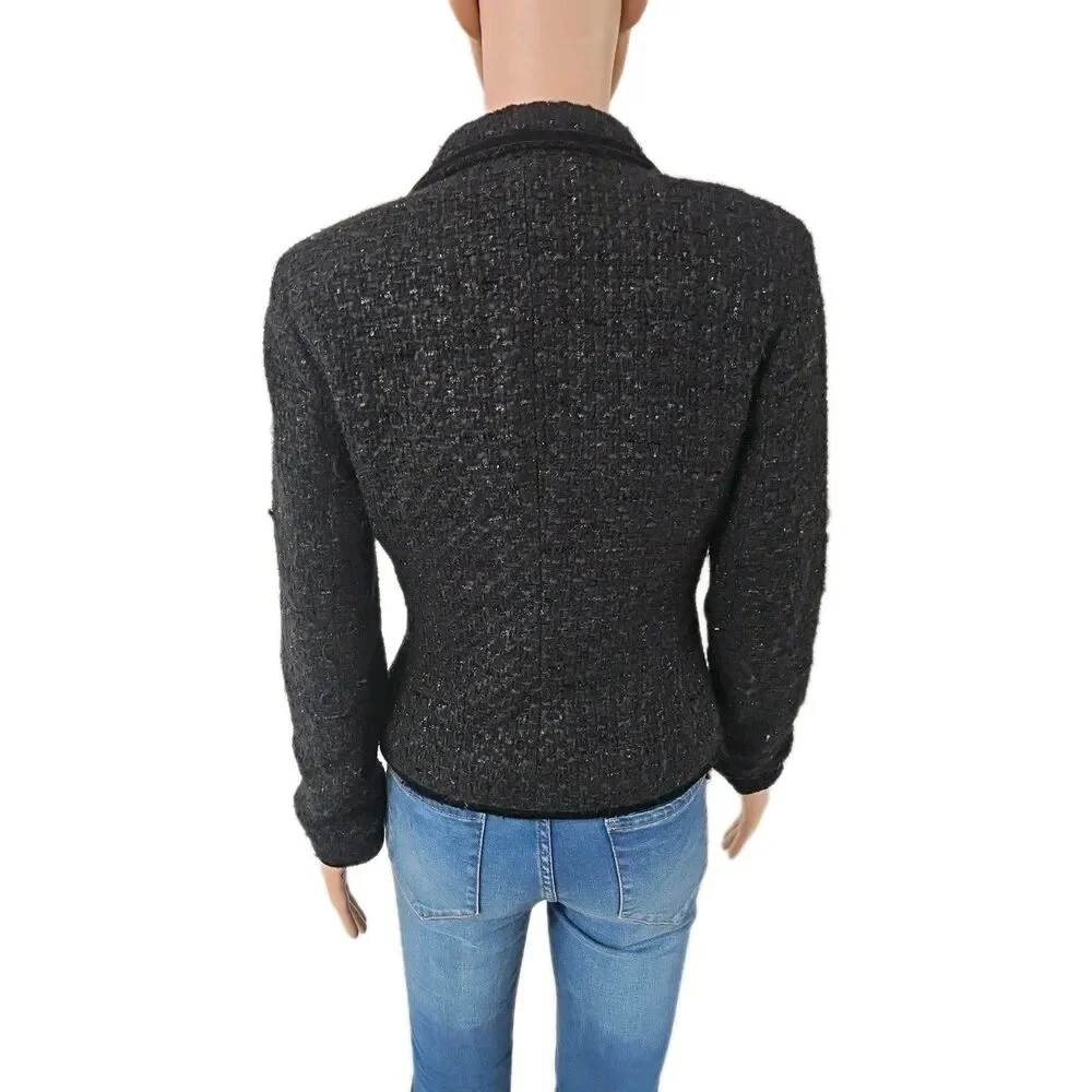 Jones New York Signature Black Single Breasted Blazer Size 4P